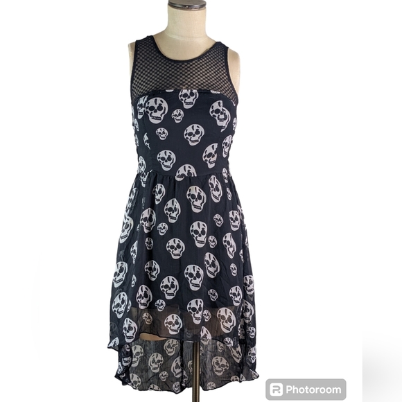 Royal Bones Dresses & Skirts - Y2K Royal Bones Skulls High Low Dress, M, EUC